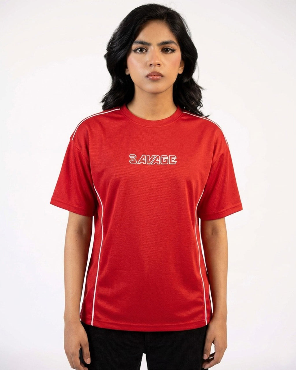 Red Graphic Panel T-Shirt S13