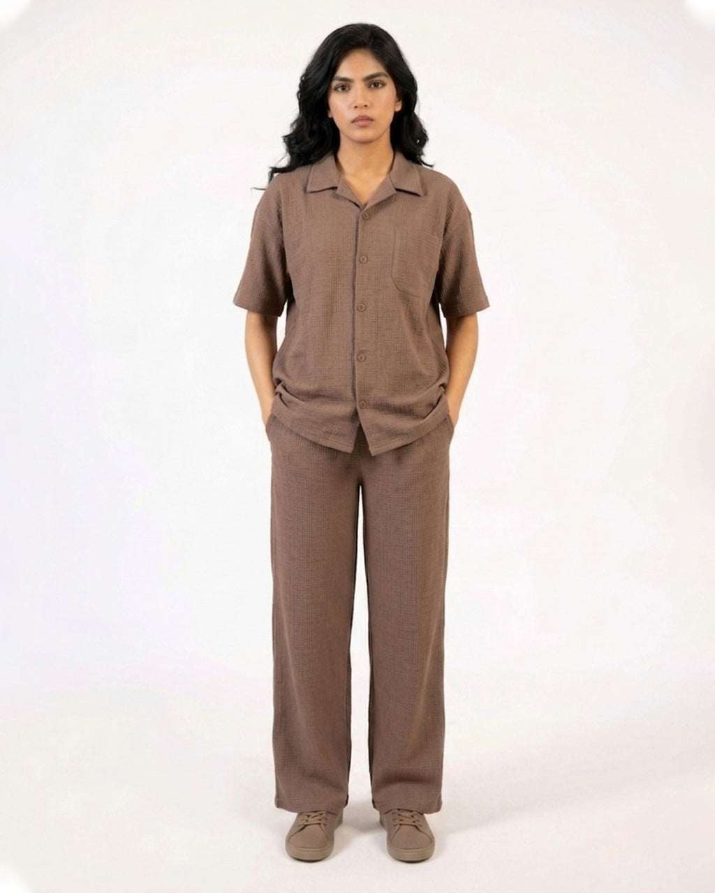 Mocha Brown Safari Tracksuit Set A1