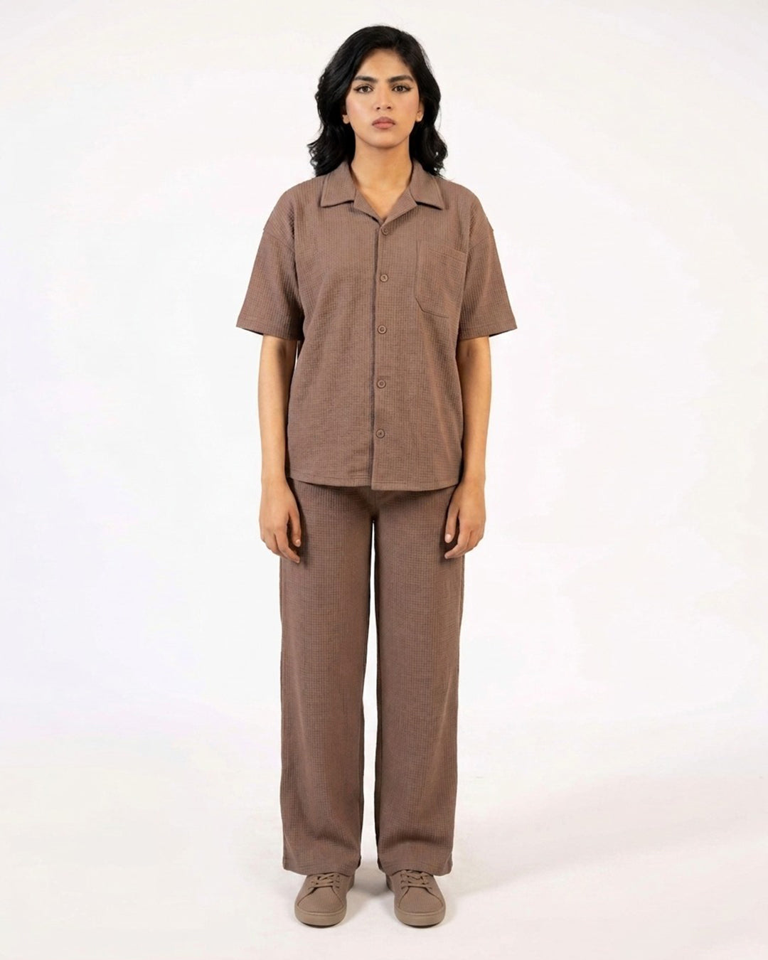 Mocha Brown Safari Tracksuit Set A1