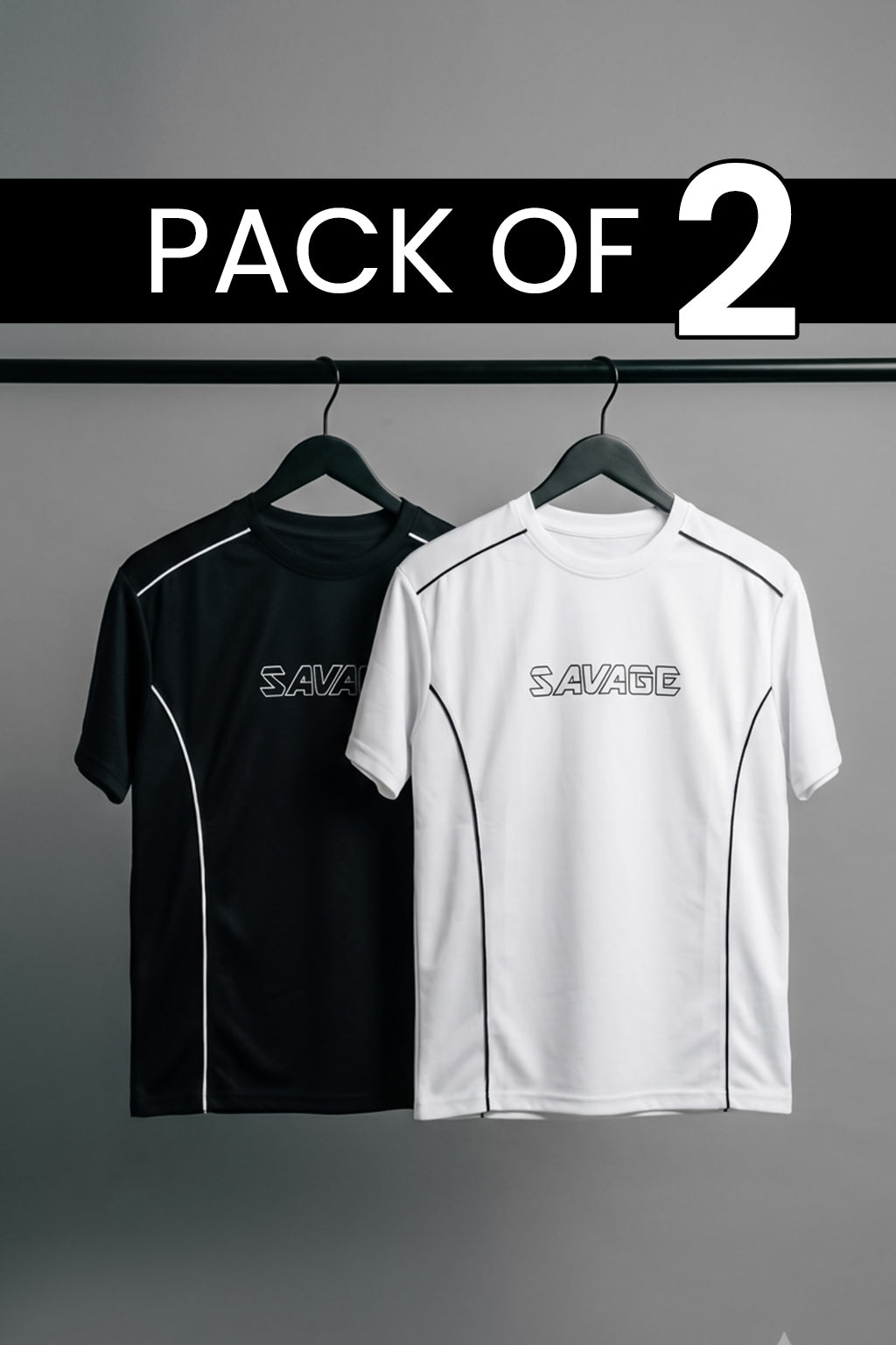 Black and white T-Shirt - Pack of 2