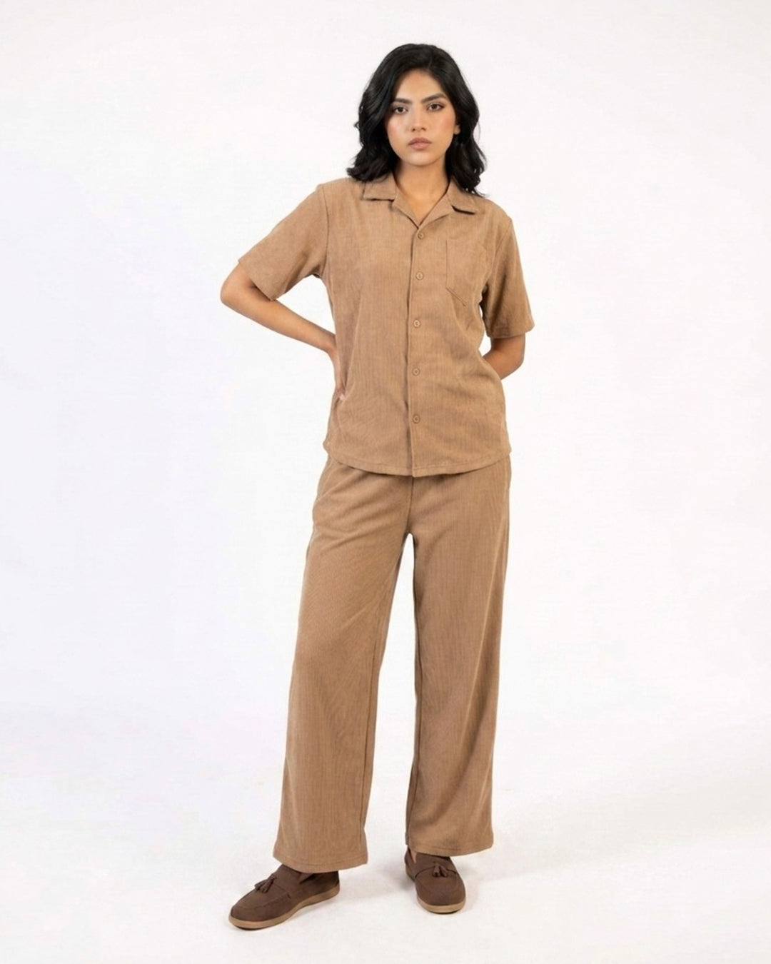 Sand Beige Safari Tracksuit Set A2