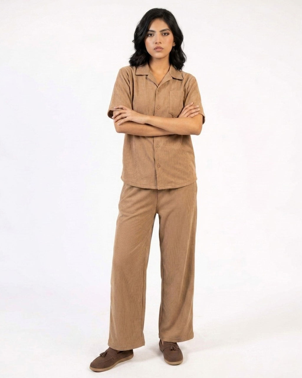 Sand Beige Safari Tracksuit Set A2