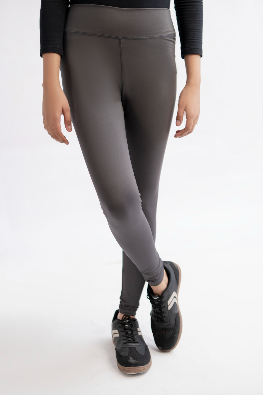 LB-Stylish Charcoal Gray Tights E3 | Premium Sports & Casual Leggings for Ladies