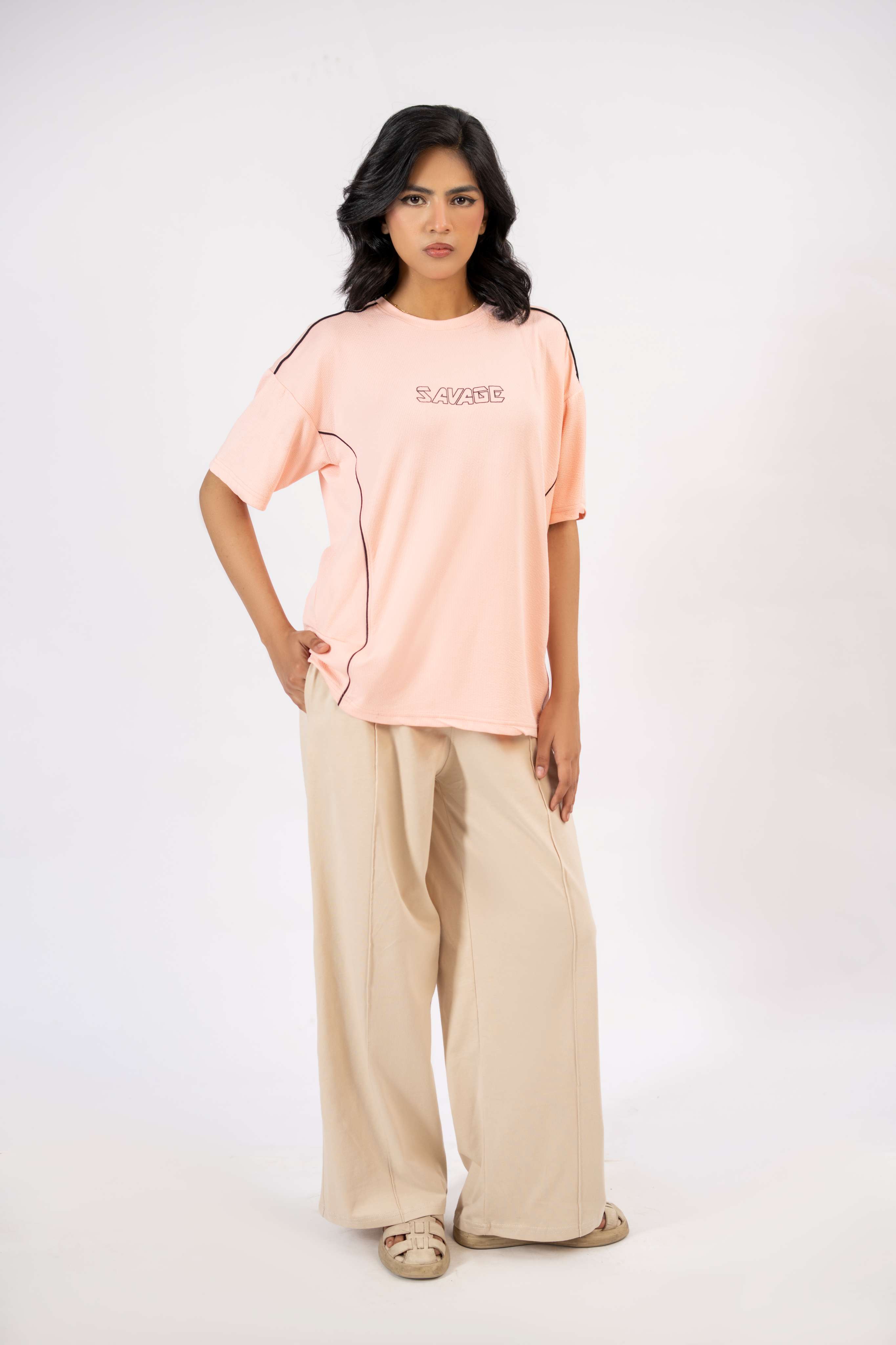 Relaxed Fit Lounge Trousers – Beige J3