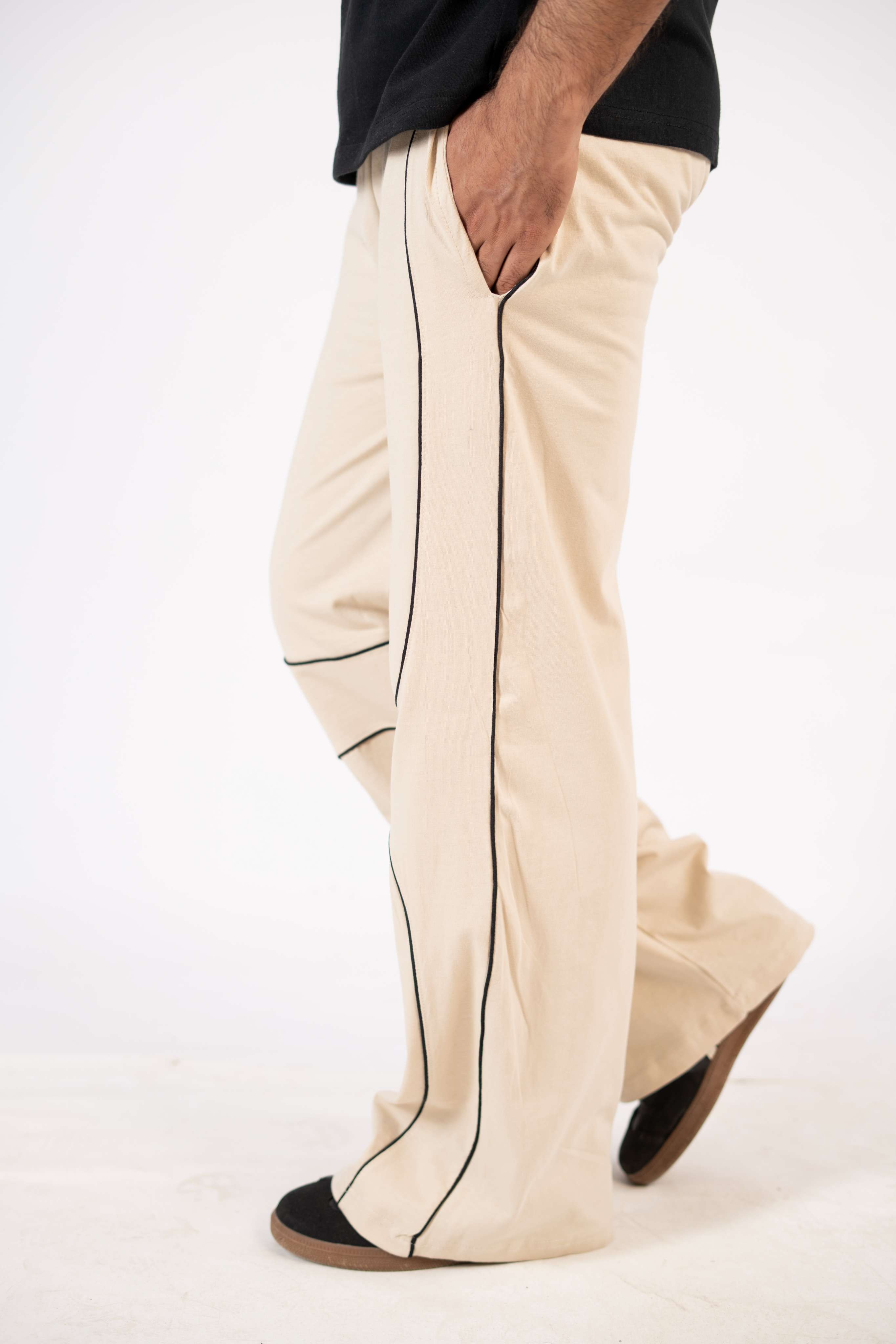 MEN's LOOSE FIT TROUSER - BEIGE D5