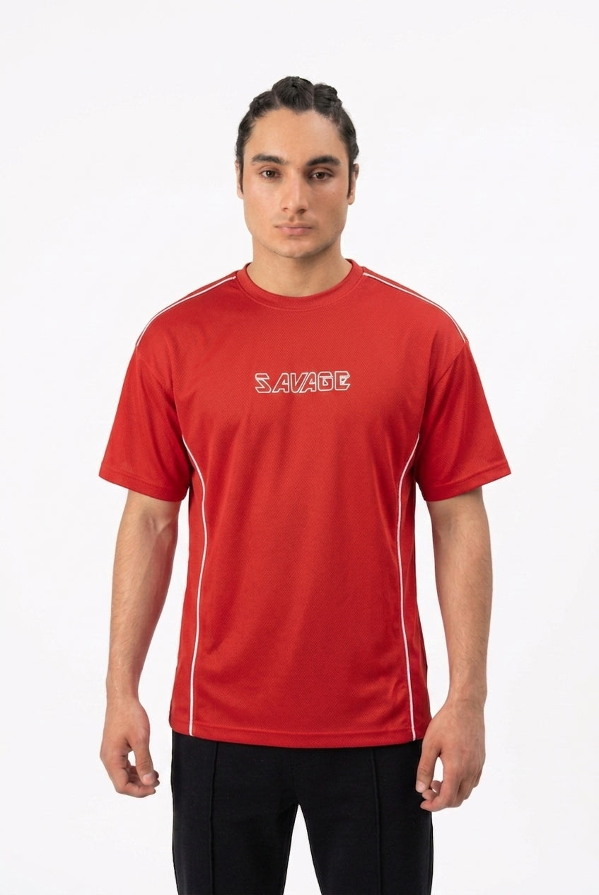 Red Savage Graphic T-Shirt T8
