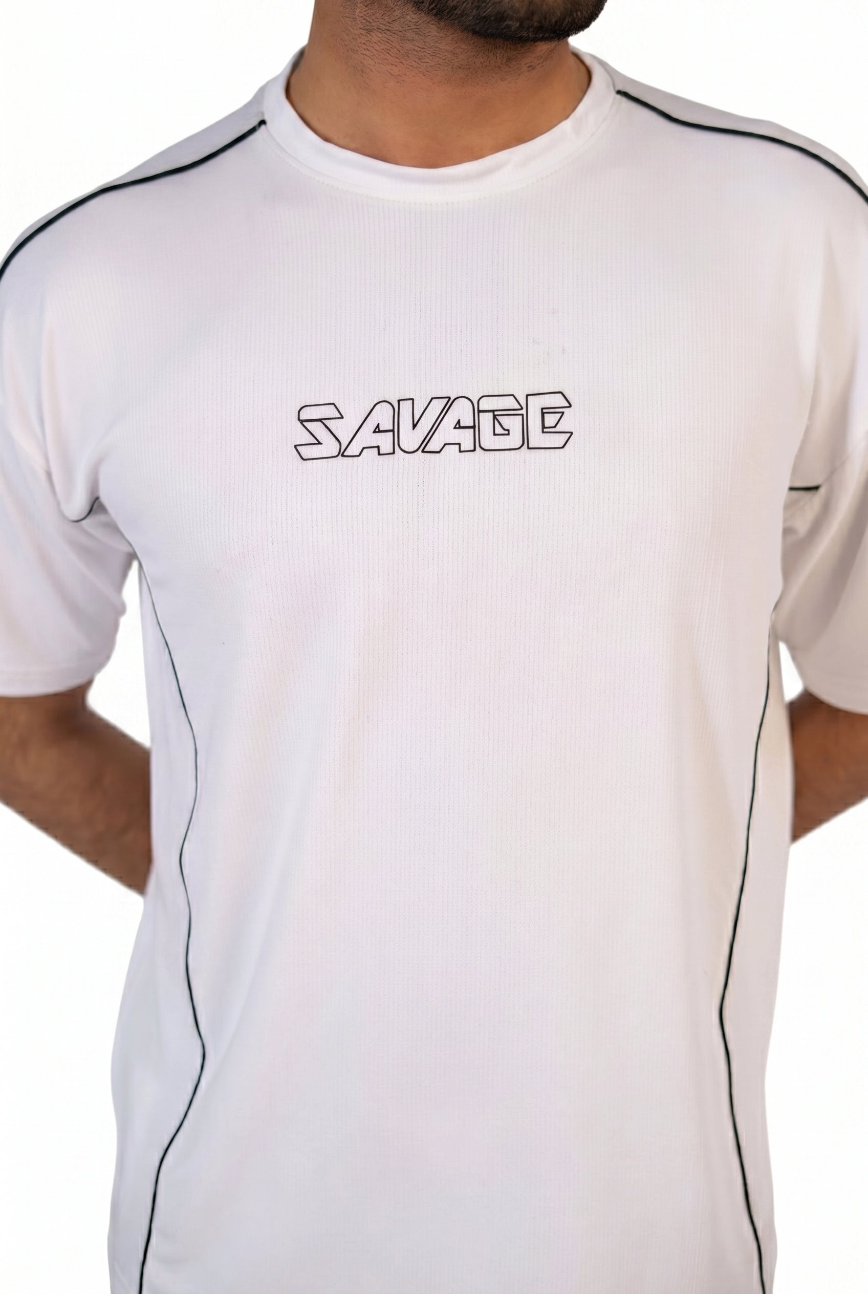 Savage Performance Mesh T-Shirt – White T1