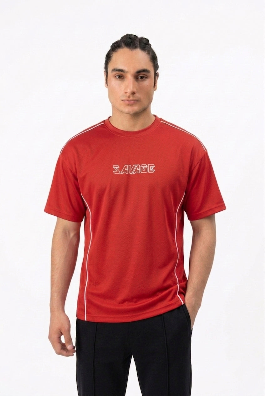 Red Savage Graphic T-Shirt T8