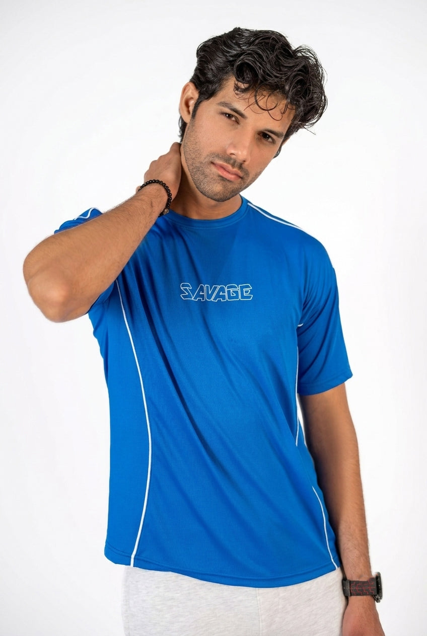 Savage Performance Mesh T-Shirt – Electric Blue T5