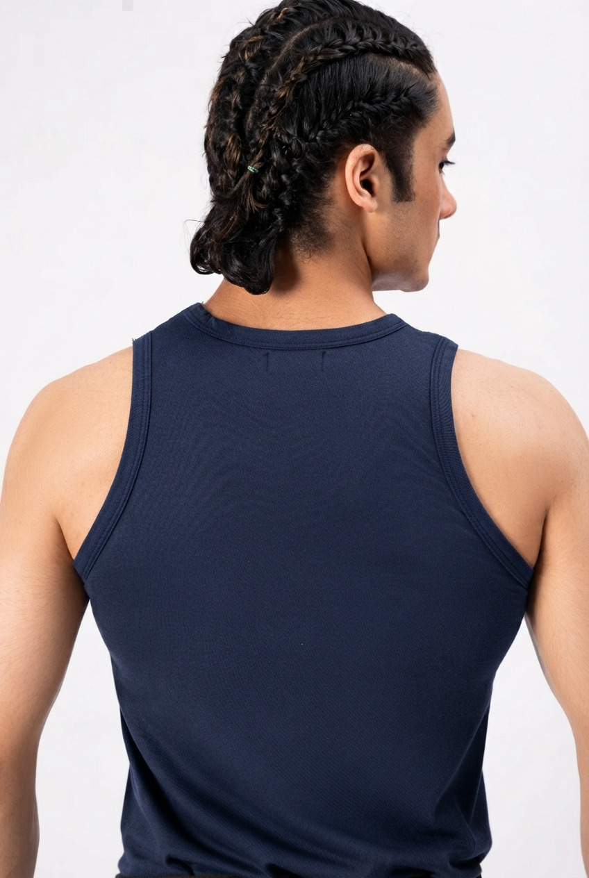 Essential Dark Blue Tank Top – A4