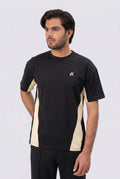 Black Panel Logo T-Shirt T13