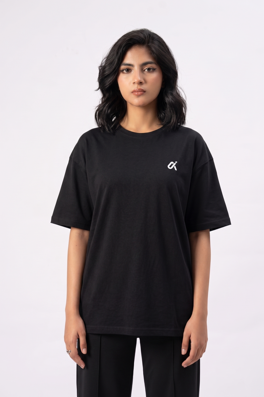 Midnight Black Signature Oversized Tee S7