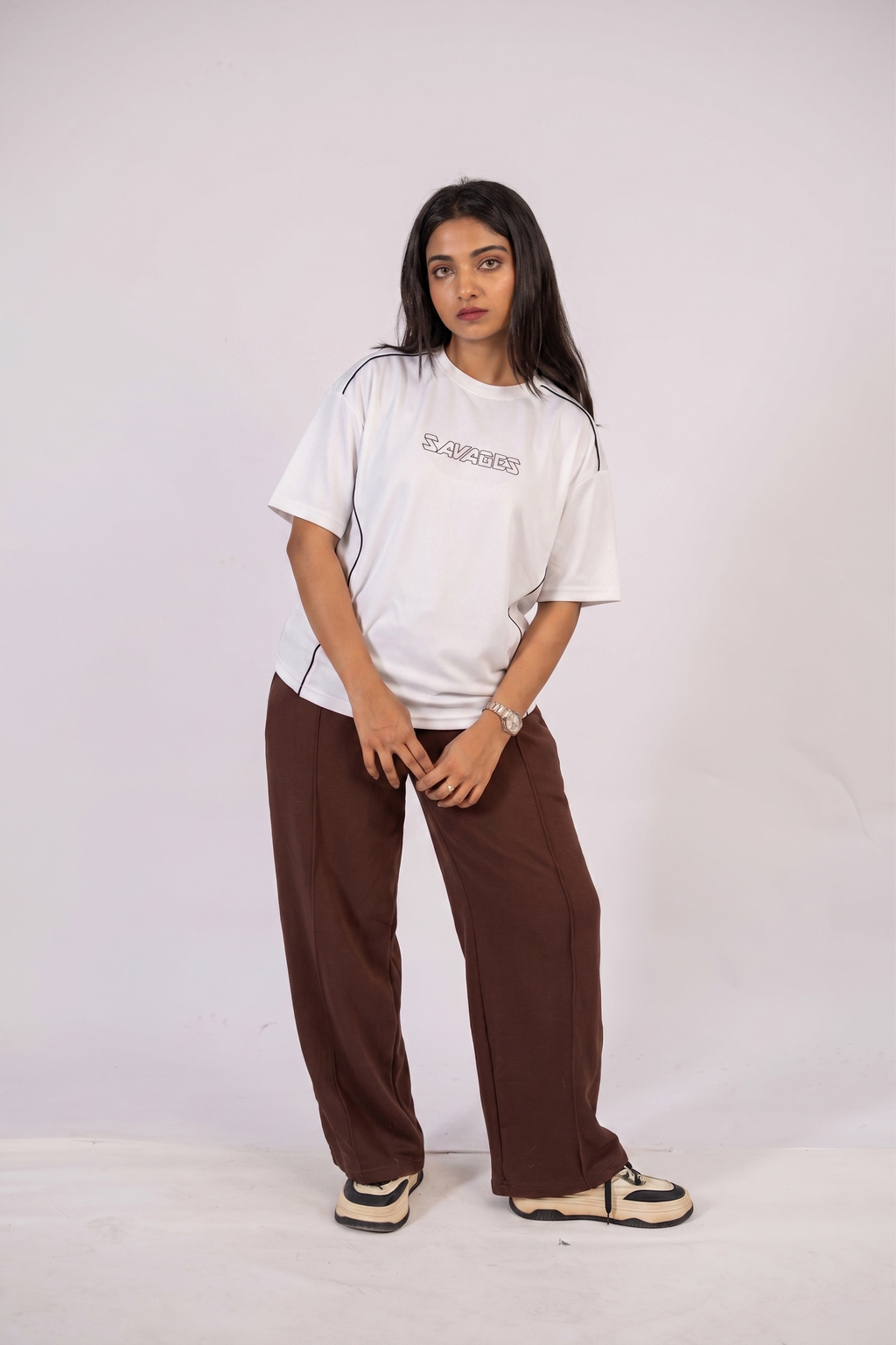 SAVAGES Contrast Piping Tee S8