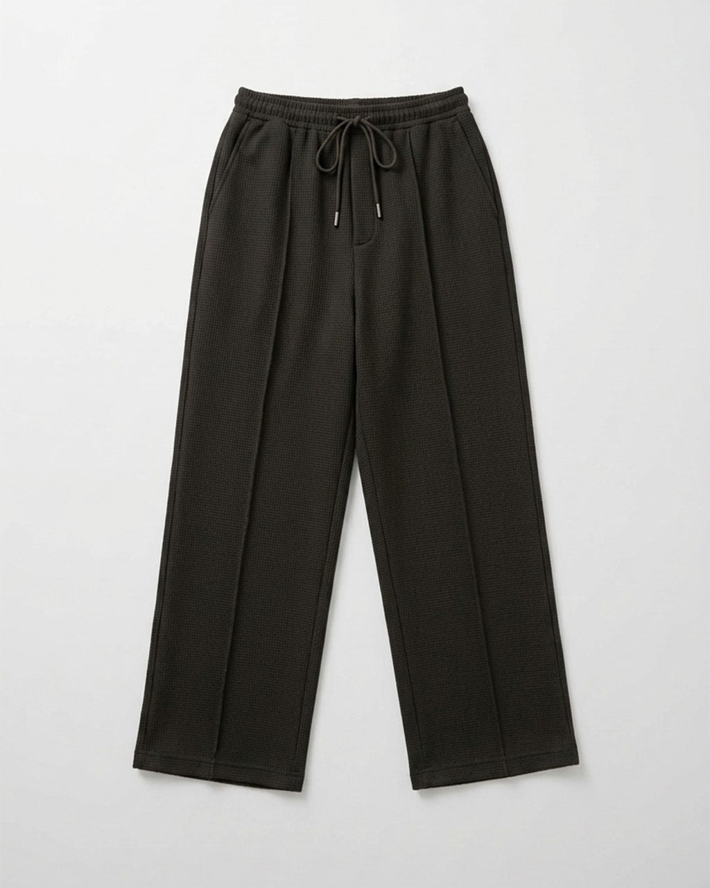 Waffle Relaxed Fit Trousers – Black D21